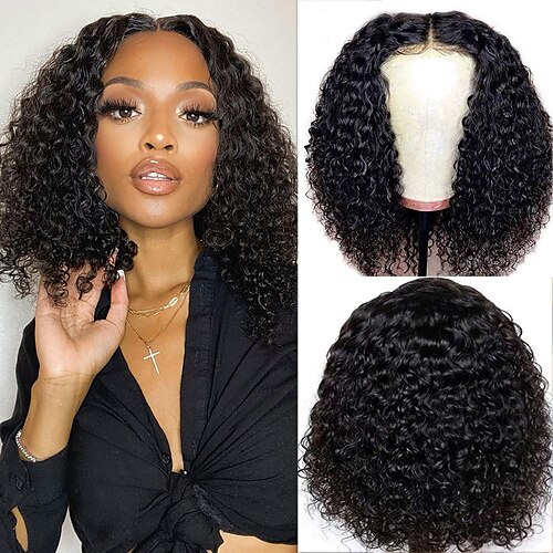 Ekte remy-hår 13x4 blonder foran 4x4 blonder foran Parykk Bobfrisyre Kort bob Brasiliansk hår Krøllet Kinky krøller Svart Naturlig Parykk 150% Hair Tetthet Naturlig hårlinje Til Dame Kort Medium
Ekte remy-hår 13x4 blonder foran 4x4 blonder foran Parykk Bobfrisyre Kort bob Brasiliansk hår Krøllet Kinky krøller Svart Naturlig Parykk 150% Hair Tetthet Naturlig hårlinje Til Dame Kort Medium
