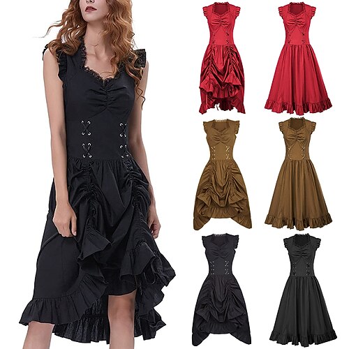 steampunk gothique victorien robe à volants robe corset sans manches goth rétro vintage renaissance robe steampunk costume à volants pour femmes casual club de fête quotidien
steampunk gothique victorien robe à volants robe corset sans manches goth rétro vintage renaissance robe steampunk costume à volants pour femmes casual club de fête quotidien