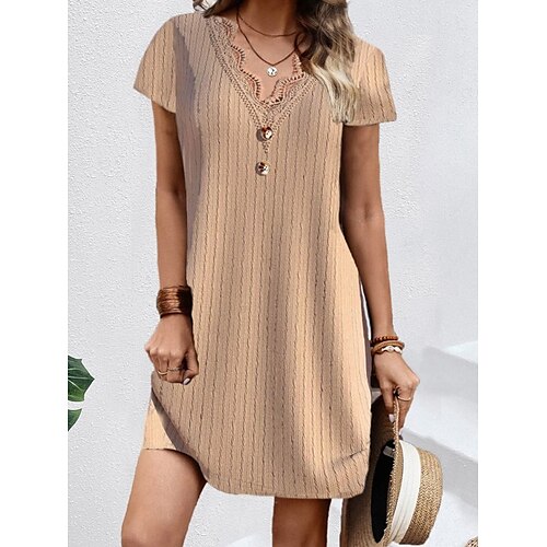 Dame Uformell kjole Blonde kjole Sommerkjole عادي Blonde Lapper V-hals Mini kjole Mote Grunnleggende utendørs Daglig Kortermet Løstsittende Kakifarget Sommer Vår S M L XL XXL
Dame Uformell kjole Blonde kjole Sommerkjole عادي Blonde Lapper V-hals Mini kjole Mote Grunnleggende utendørs Daglig Kortermet Løstsittende Kakifarget Sommer Vår S M L XL XXL