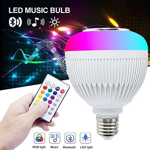 1 stücke 6/12 watt e27 musik rgb farbwechsel glühbirne bluetooth lautsprecher mit fernbedienung für party zu hause
1 stücke 6/12 watt e27 musik rgb farbwechsel glühbirne bluetooth lautsprecher mit fernbedienung für party zu hause