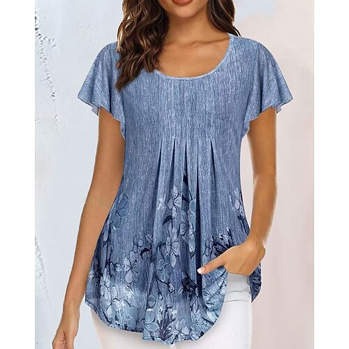 Mujer Camisa Blusa Negro Rosa Azul Piscina Floral Estampado Manga Corta Casual Festivos Básico Escote Redondo Regular Flor S
Mujer Camisa Blusa Negro Rosa Azul Piscina Floral Estampado Manga Corta Casual Festivos Básico Escote Redondo Regular Flor S
