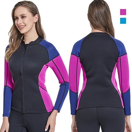 MYLEDI Per donna Top della muta Giacca muta 2mm Neoprene SCR Superiore Tenere al caldo Antivento Traspirante Elevata elasticità Manica lunga Zip frontale - Nuoto Immersioni Surf Sub Collage Primavera
MYLEDI Per donna Top della muta Giacca muta 2mm Neoprene SCR Superiore Tenere al caldo Antivento Traspirante Elevata elasticità Manica lunga Zip frontale - Nuoto Immersioni Surf Sub Collage Primavera