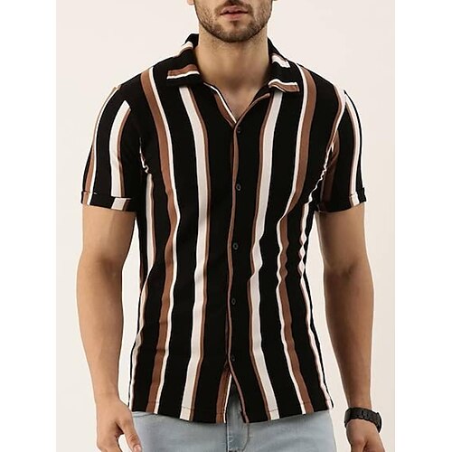 Per uomo Camicia Camicia con bottoni Camicia estiva Maglietta informale Marrone Manica corta Strisce Bavero Giornaliero Da mare Abbigliamento Di tendenza Informale Comodo
Per uomo Camicia Camicia con bottoni Camicia estiva Maglietta informale Marrone Manica corta Strisce Bavero Giornaliero Da mare Abbigliamento Di tendenza Informale Comodo