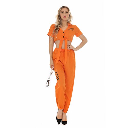 Fange Party-kostyme Voksne Dame Halloween Halloween Halloween Festival / høytid Terylene Oransje Dame Lett Karneval Kostumer Ensfarget
Fange Party-kostyme Voksne Dame Halloween Halloween Halloween Festival / høytid Terylene Oransje Dame Lett Karneval Kostumer Ensfarget