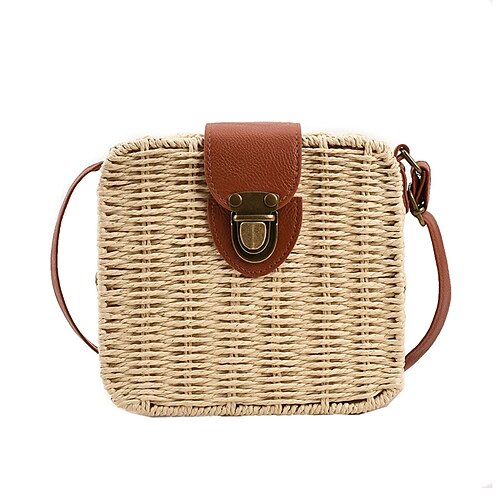 Per donna Borsa a tracolla Paglia Spiaggia Leggero Fantasia geometrica Marrone Cachi Beige
Per donna Borsa a tracolla Paglia Spiaggia Leggero Fantasia geometrica Marrone Cachi Beige