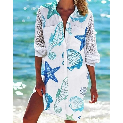 Damen Hemd Bluse Weiß Graphic Tasche Bedruckt Langarm Casual Festtage Hawaiianisch Boho Strand Design Hemdkragen Lang XS
Damen Hemd Bluse Weiß Graphic Tasche Bedruckt Langarm Casual Festtage Hawaiianisch Boho Strand Design Hemdkragen Lang XS