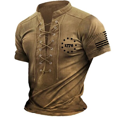 Hombre Camiseta Graphic Bandera Escote Chino Ropa Impresión 3D Diario Deportes Manga Corta Acordonado Estampado Moda Design Vintage
Hombre Camiseta Graphic Bandera Escote Chino Ropa Impresión 3D Diario Deportes Manga Corta Acordonado Estampado Moda Design Vintage