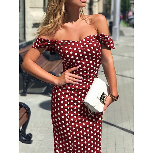 Dame Årgang Retro Rød Vintage kjole Midikjole Ferie Stevnemøte Åpen rygg Polkadotter Løse skuldre Kortermet Normal Sommer Vår 2023 Marineblå Rød S M L XL
Dame Årgang Retro Rød Vintage kjole Midikjole Ferie Stevnemøte Åpen rygg Polkadotter Løse skuldre Kortermet Normal Sommer Vår 2023 Marineblå Rød S M L XL