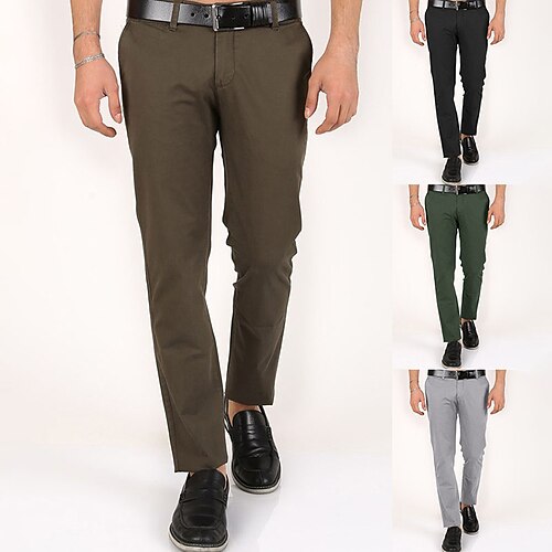 Per uomo Pantaloni Chino Pantaloni chino Tasche Liscio Comfort Traspirante Attività commerciale Giornaliero Di tendenza Informale Nero Marrone
Per uomo Pantaloni Chino Pantaloni chino Tasche Liscio Comfort Traspirante Attività commerciale Giornaliero Di tendenza Informale Nero Marrone