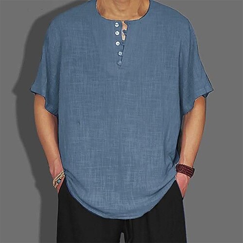 Homme Chemise Chemise Lin Chemise décontractée Chemisette Chemise d'été Chemise de plage Bleu Marron Vert Manche Courte Plein Col Ras du Cou Eté Casual du quotidien Vêtement Tenue
Homme Chemise Chemise Lin Chemise décontractée Chemisette Chemise d'été Chemise de plage Bleu Marron Vert Manche Courte Plein Col Ras du Cou Eté Casual du quotidien Vêtement Tenue