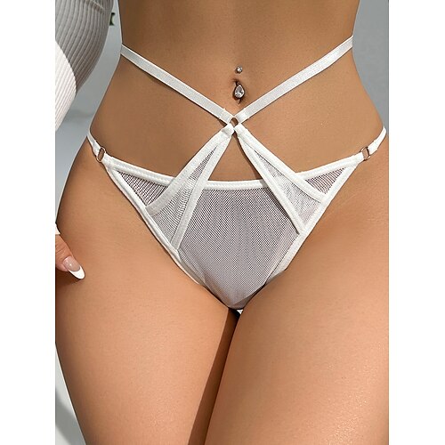 Dame Sexy undertøy Trusser Ren farge Kjærester Varmt Hjem Seng Valentinsdag Polyester Pustende Åpen rygg Sommer Vår Hvit
Dame Sexy undertøy Trusser Ren farge Kjærester Varmt Hjem Seng Valentinsdag Polyester Pustende Åpen rygg Sommer Vår Hvit