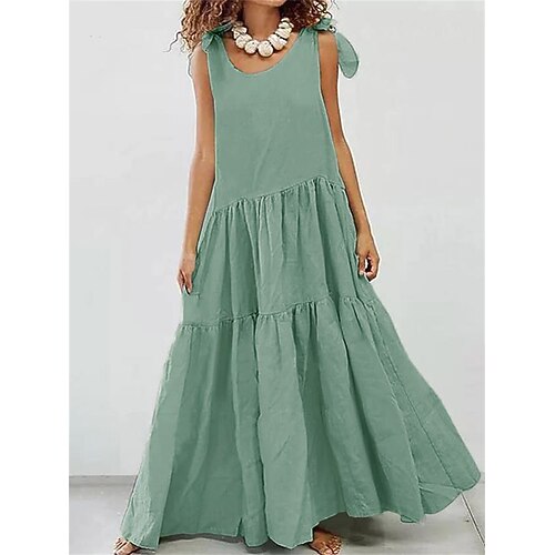 Per donna Abito lungo Abito lungo Abito casual Vestito svasato Abito estivo Liscio Moderno Informale Giornaliero Per eventi Da mare Increspato Con balze Senza maniche Girocollo Vestito Standard Verde
Per donna Abito lungo Abito lungo Abito casual Vestito svasato Abito estivo Liscio Moderno Informale Giornaliero Per eventi Da mare Increspato Con balze Senza maniche Girocollo Vestito Standard Verde