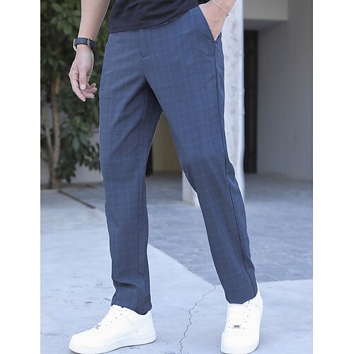 Per uomo pantaloni della tuta Pantaloni Pantaloni chino Pantaloni da completo Tasche A quadri Comfort Traspirante Attività commerciale Giornaliero Informale Blu
Per uomo pantaloni della tuta Pantaloni Pantaloni chino Pantaloni da completo Tasche A quadri Comfort Traspirante Attività commerciale Giornaliero Informale Blu