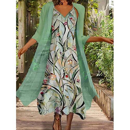 Per donna Set di vestiti a due pezzi Abito casual Abito stampato Esterno Giornaliero Di tendenza Informale Stampa Vestito maxi A V Manica a 3/4 Floreale Morbido Verde Estate Primavera S M L XL XXL
Per donna Set di vestiti a due pezzi Abito casual Abito stampato Esterno Giornaliero Di tendenza Informale Stampa Vestito maxi A V Manica a 3/4 Floreale Morbido Verde Estate Primavera S M L XL XXL