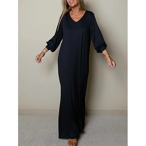 Dame Lang kjole Maxikjole Hverdagskjole Skift Kjole Forårskjole Vanlig Mode Basale udendørs Daglig Ferie Krøllede Folder Langærmet V-hals Kjole Løstsiddende Navyblå Sommer Forår S M L XL XXL
Dame Lang kjole Maxikjole Hverdagskjole Skift Kjole Forårskjole Vanlig Mode Basale udendørs Daglig Ferie Krøllede Folder Langærmet V-hals Kjole Løstsiddende Navyblå Sommer Forår S M L XL XXL