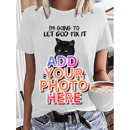 Dame T-shirt Brugerdefineret print Hvid Blå Grafisk Hjerte Trykt mønster Kortærmet I-byen-tøj Weekend Basale Rund hals Normal Maleri S
Dame T-shirt Brugerdefineret print Hvid Blå Grafisk Hjerte Trykt mønster Kortærmet I-byen-tøj Weekend Basale Rund hals Normal Maleri S