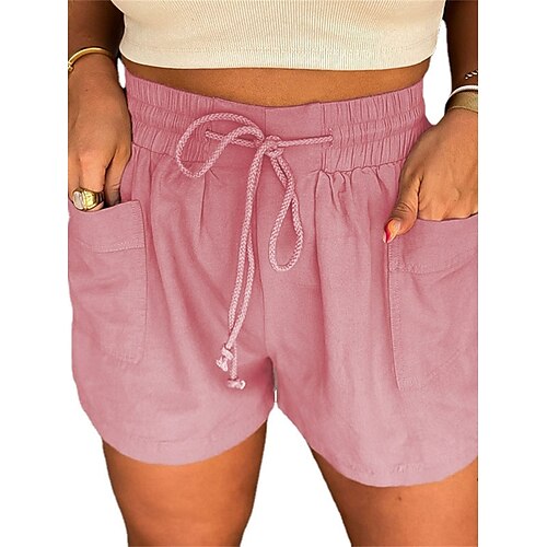 Dame Loungewear Underdele Ren farve Mode Afslappet Blødt Hjem Daglig Seng Polyester Åndbart Kort bukser Shorts Lomme Sommer Forår Sort Lyserød
Dame Loungewear Underdele Ren farve Mode Afslappet Blødt Hjem Daglig Seng Polyester Åndbart Kort bukser Shorts Lomme Sommer Forår Sort Lyserød