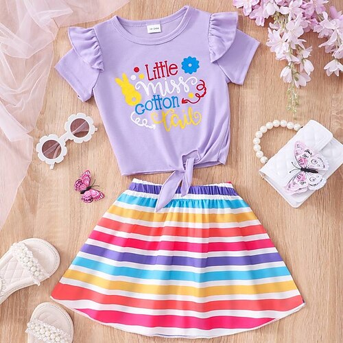 2 pezzi Bambino (1-4 anni) Da ragazza Alfabetico Girocollo Gonna e camicia Impostato Manica corta Giornaliero Esterno 3-7 anni Estate Viola
2 pezzi Bambino (1-4 anni) Da ragazza Alfabetico Girocollo Gonna e camicia Impostato Manica corta Giornaliero Esterno 3-7 anni Estate Viola