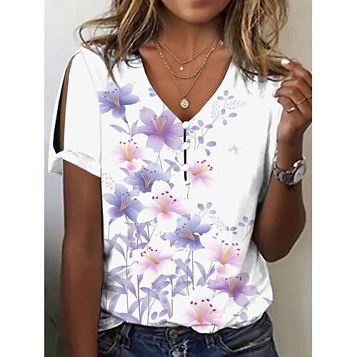 Damen T Shirt Weiß Gelb Rosa Blumen Schmetterling Taste Ausgeschnitten Kurzarm Festtage Wochenende Basic V Ausschnitt Standard Blume Schmetterling Farbe S
Damen T Shirt Weiß Gelb Rosa Blumen Schmetterling Taste Ausgeschnitten Kurzarm Festtage Wochenende Basic V Ausschnitt Standard Blume Schmetterling Farbe S