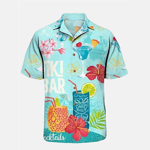 Hombre Camisa camisa hawaiana Estampados Beber Collar Cubano Azul Piscina Casual Hawaiano Manga Corta Estampado Ropa Deportes Moda Ropa de calle Design
Hombre Camisa camisa hawaiana Estampados Beber Collar Cubano Azul Piscina Casual Hawaiano Manga Corta Estampado Ropa Deportes Moda Ropa de calle Design