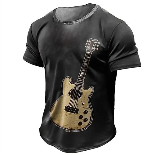 Herre T-shirt Grafisk Musikinstrumenter Rund hals Tøj 3D-udskrivning udendørs Daglig Kortærmet Trykt mønster Mode Designer Årgang
Herre T-shirt Grafisk Musikinstrumenter Rund hals Tøj 3D-udskrivning udendørs Daglig Kortærmet Trykt mønster Mode Designer Årgang