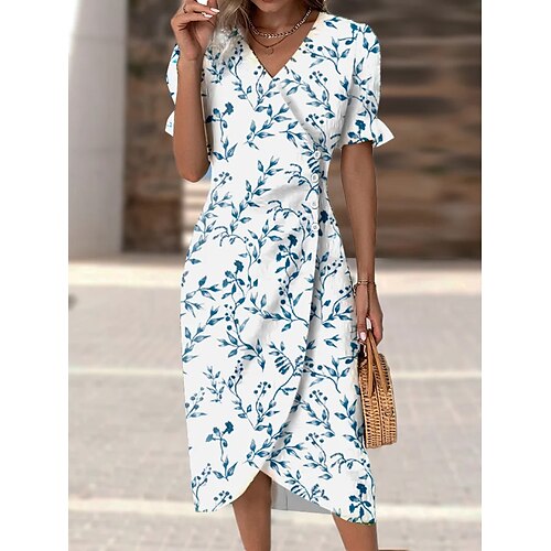 Dame Uformell kjole Floral kjole Print kjole Blomstret Knapp Trykt mønster V-hals Midikjole Mote Klassisk Daglig Ferie Kortermet Løstsittende Hvit Sommer Vår S M L XL XXL
Dame Uformell kjole Floral kjole Print kjole Blomstret Knapp Trykt mønster V-hals Midikjole Mote Klassisk Daglig Ferie Kortermet Løstsittende Hvit Sommer Vår S M L XL XXL
