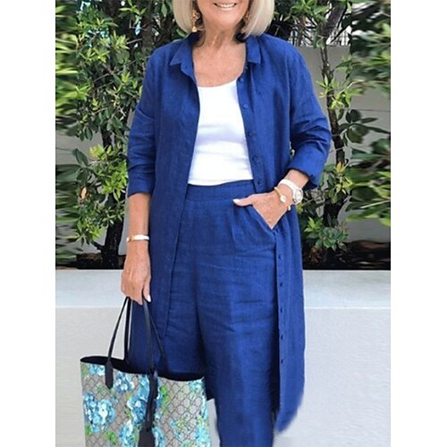 Dame lounge Sett Mote Varmt Fritid Hjem Daglig Feriereise Polyester Sommer Vår Blå
Dame lounge Sett Mote Varmt Fritid Hjem Daglig Feriereise Polyester Sommer Vår Blå