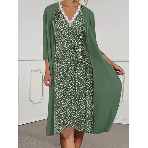 Dame Todelt kjolesæt Hverdagskjole Wrap Kjole udendørs Daglig Mode Gade Blonder Patchwork Midikjole V-hals 3/4-ærmer Blomstret Regulær Grøn Sommer Forår S M L XL XXL
Dame Todelt kjolesæt Hverdagskjole Wrap Kjole udendørs Daglig Mode Gade Blonder Patchwork Midikjole V-hals 3/4-ærmer Blomstret Regulær Grøn Sommer Forår S M L XL XXL