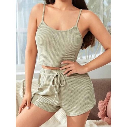 Dame Pyjamas Pyjamas top og bukser Sæt Ren farve Mode Enkel Afslappet Hjem Daglig Seng Polyester Åndbart Remme Uden ærmer Strop Top Shorts Sommer Forår Lyserød Vin
Dame Pyjamas Pyjamas top og bukser Sæt Ren farve Mode Enkel Afslappet Hjem Daglig Seng Polyester Åndbart Remme Uden ærmer Strop Top Shorts Sommer Forår Lyserød Vin