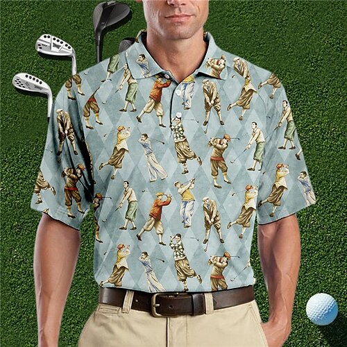 Herre Button Up Poloer Lapel Polo POLO T-skjorte Golf skjorte Grafiske trykk Argylemønster Golf Aftæpning Gul Blå Lilla Grå utendørs Gate Kort Erme Trykt mønster Klær Mote Designer Fritid Pustende
Herre Button Up Poloer Lapel Polo POLO T-skjorte Golf skjorte Grafiske trykk Argylemønster Golf Aftæpning Gul Blå Lilla Grå utendørs Gate Kort Erme Trykt mønster Klær Mote Designer Fritid Pustende