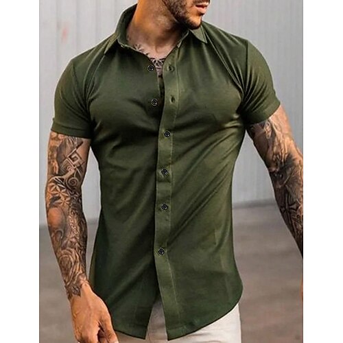 Herre Skjorte Button Up skjorte Sommer skjorte Casual skjorte Grøn Kort Ærme Vanlig Knaphul Gade Ferierejse Basale Tøj Mode Fritid
Herre Skjorte Button Up skjorte Sommer skjorte Casual skjorte Grøn Kort Ærme Vanlig Knaphul Gade Ferierejse Basale Tøj Mode Fritid