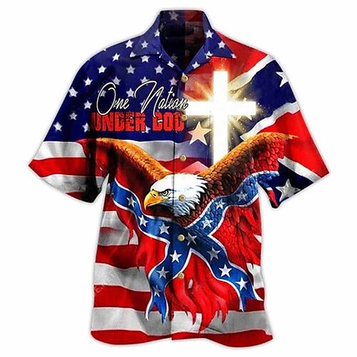 Hombre Camisa camisa hawaiana Estampados Águila Cruz Bandera estadounidense Collar Cubano Rojo Azul Piscina Morado Exterior Casual Manga Corta Estampado Ropa Deportes Moda Ropa de calle Design
Hombre Camisa camisa hawaiana Estampados Águila Cruz Bandera estadounidense Collar Cubano Rojo Azul Piscina Morado Exterior Casual Manga Corta Estampado Ropa Deportes Moda Ropa de calle Design