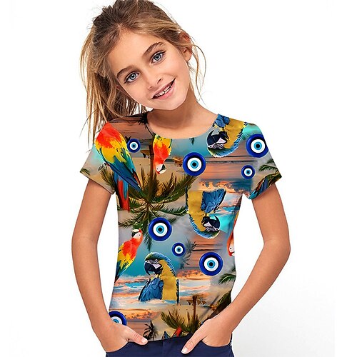 Barn Jente T skjorte Grafisk utendørs 3D-utskrift Kortermet Crewneck Ferie 7-13 år Sommer Gul
Barn Jente T skjorte Grafisk utendørs 3D-utskrift Kortermet Crewneck Ferie 7-13 år Sommer Gul