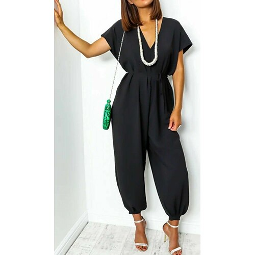 Combinaison Femme Couleur unie Col V Grande occasion Travail du quotidien Standard Manche Courte Amy Green S Eté
Combinaison Femme Couleur unie Col V Grande occasion Travail du quotidien Standard Manche Courte Amy Green S Eté