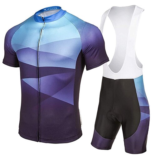 21Grams Herre Cykeltrøje og shorts med seler Kortærmet Bjerg Cykling Vej Cykling Blå Hældning Cykel Svedtransporende Hurtigtørrende Spandex Sport Hældning Tøj
21Grams Herre Cykeltrøje og shorts med seler Kortærmet Bjerg Cykling Vej Cykling Blå Hældning Cykel Svedtransporende Hurtigtørrende Spandex Sport Hældning Tøj