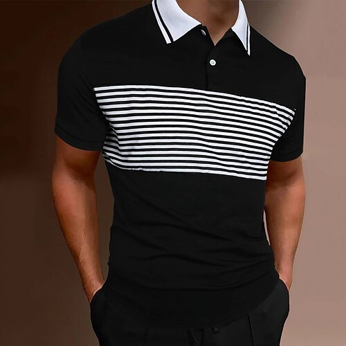 Per uomo POLO Camicia da golf Golf Informale Per eventi Bavero Classico Manica corta Di tendenza Essenziale Color Block Pulsante Estate Standard Nero POLO
Per uomo POLO Camicia da golf Golf Informale Per eventi Bavero Classico Manica corta Di tendenza Essenziale Color Block Pulsante Estate Standard Nero POLO