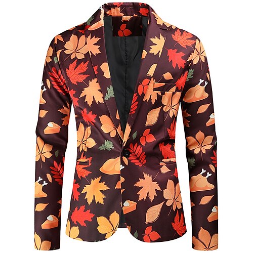 Herre Mote Blazer jakke Normal Standard passform Blad Enkelt Brystet Enn-knapp Burgunder 2023
Herre Mote Blazer jakke Normal Standard passform Blad Enkelt Brystet Enn-knapp Burgunder 2023