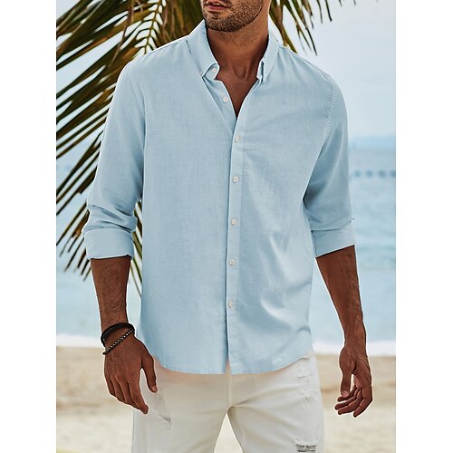 Herre Skjorte Button Up skjorte Sommer skjorte Casual skjorte Strandtrøje Blå Grå Langærmet Vanlig Knap ned krave Daglig Ferierejse Tøj Mode Afslappet Bekvem
Herre Skjorte Button Up skjorte Sommer skjorte Casual skjorte Strandtrøje Blå Grå Langærmet Vanlig Knap ned krave Daglig Ferierejse Tøj Mode Afslappet Bekvem