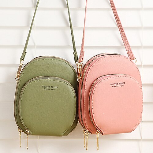 Dame Crossbody-veske Skulderveske Pung Mobilveske Lommebok for kredittkortholder PU lær Daglig Ferie Glidelås Justerbare Vanntett Lettvekt Helfarge Svart Gul Rosa
Dame Crossbody-veske Skulderveske Pung Mobilveske Lommebok for kredittkortholder PU lær Daglig Ferie Glidelås Justerbare Vanntett Lettvekt Helfarge Svart Gul Rosa
