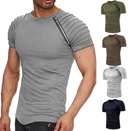 Herre T skjorte T-skjorte عادي Slank plissert Crew-hals Gate Feriereise Kort Erme Lapper Glidelås Klær Mote Designer Grunnleggende
Herre T skjorte T-skjorte عادي Slank plissert Crew-hals Gate Feriereise Kort Erme Lapper Glidelås Klær Mote Designer Grunnleggende