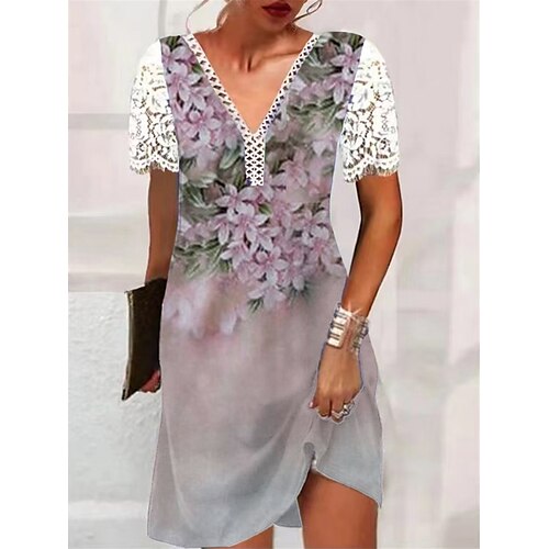 Dame Uformell kjole Sommerkjole Print kjole Blomstret Blonde Lapper V-hals Mini kjole Aktiv Mote utendørs Daglig Kortermet Løstsittende Rosa Dusty Rose Blå Sommer Vår S M L XL XXL
Dame Uformell kjole Sommerkjole Print kjole Blomstret Blonde Lapper V-hals Mini kjole Aktiv Mote utendørs Daglig Kortermet Løstsittende Rosa Dusty Rose Blå Sommer Vår S M L XL XXL