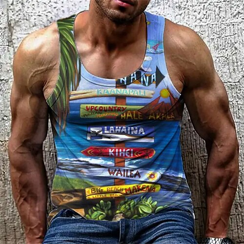 Herre Vest Top Ærmeløs T-shirt til mænd Grafisk Hav V-hals Tøj 3D-udskrivning Daglig Sport Uden ærmer Trykt mønster Mode Designer Muskel
Herre Vest Top Ærmeløs T-shirt til mænd Grafisk Hav V-hals Tøj 3D-udskrivning Daglig Sport Uden ærmer Trykt mønster Mode Designer Muskel