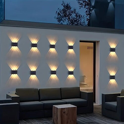 2 stk udendørs væglamper sol vandtæt led lampe veranda væglamper 6leds gårdbelysning til haven balkon dekorativt landskab gadelys
2 stk udendørs væglamper sol vandtæt led lampe veranda væglamper 6leds gårdbelysning til haven balkon dekorativt landskab gadelys