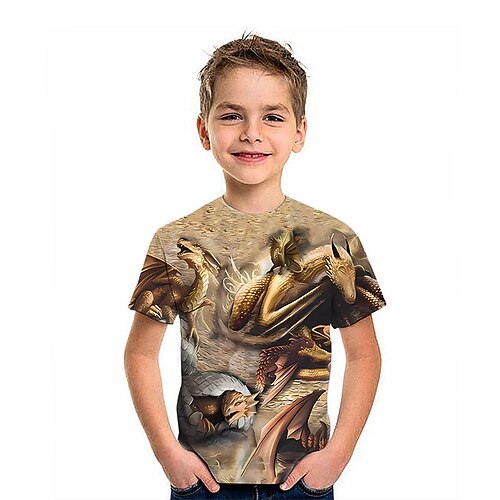 Børn Drenge T-shirt T-shirt Grafisk Drage Kortærmet Crewneck Børne Top udendørs 3D-udskrivning Sport Mode Sej Sommer Gul 2-13 år
Børn Drenge T-shirt T-shirt Grafisk Drage Kortærmet Crewneck Børne Top udendørs 3D-udskrivning Sport Mode Sej Sommer Gul 2-13 år
