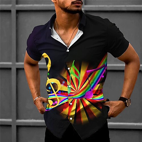 Homme Chemise Imprimés Photos Musique Remarques Col rabattu Noir Jaune Extérieur Plein Air Manches courtes Imprimer Vêtement Tenue Mode Vêtement de rue Design Décontractées
Homme Chemise Imprimés Photos Musique Remarques Col rabattu Noir Jaune Extérieur Plein Air Manches courtes Imprimer Vêtement Tenue Mode Vêtement de rue Design Décontractées