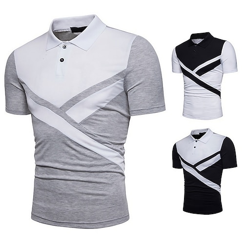 Herre POLO T-skjorte Golf skjorte Avslappet Ferie Knaphul Klassisk Kortermet Mote Grunnleggende Fargeblokk Knapp Sommer Normal Svart Hvit Grå POLO T-skjorte
Herre POLO T-skjorte Golf skjorte Avslappet Ferie Knaphul Klassisk Kortermet Mote Grunnleggende Fargeblokk Knapp Sommer Normal Svart Hvit Grå POLO T-skjorte