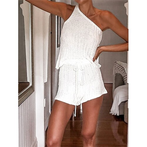 Dame lounge Sett 2 deler Ren farge Mote Varmt Komfort Gate Stevnemøte Flyplass Polyester Pustende Enskuldret Ermeløs Shorts Sommer Vår Svart Hvit
Dame lounge Sett 2 deler Ren farge Mote Varmt Komfort Gate Stevnemøte Flyplass Polyester Pustende Enskuldret Ermeløs Shorts Sommer Vår Svart Hvit