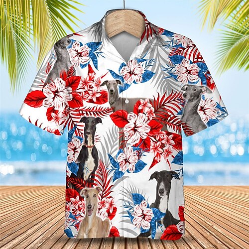 Men's Shirt Summer Hawaiian Shirt Floral Dog Graphic Prints Leaves Cuban Collar Red Blue Green Outdoor Casual Short Sleeve Print Clothing Apparel Sports Fashion Streetwear Designer
Men's Shirt Summer Hawaiian Shirt Floral Dog Graphic Prints Leaves Cuban Collar Red Blue Green Outdoor Casual Short Sleeve Print Clothing Apparel Sports Fashion Streetwear Designer