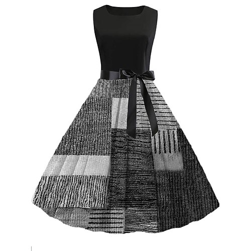 Per donna Retrò Stile anni '50 Abito vintage Vestito longuette Giornaliero Appuntamento Lacci Increspato Fantasia geometrica Girocollo Senza maniche Taglia piccola Estate Primavera 2023 Nero Blu S M
Per donna Retrò Stile anni '50 Abito vintage Vestito longuette Giornaliero Appuntamento Lacci Increspato Fantasia geometrica Girocollo Senza maniche Taglia piccola Estate Primavera 2023 Nero Blu S M