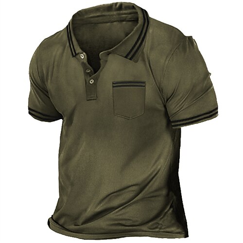 Per uomo POLO Camicia da golf Golf Informale Per eventi Bavero Classico Manica corta Di tendenza Essenziale Liscio Pulsante Tasche Estate Standard Verde militare POLO
Per uomo POLO Camicia da golf Golf Informale Per eventi Bavero Classico Manica corta Di tendenza Essenziale Liscio Pulsante Tasche Estate Standard Verde militare POLO